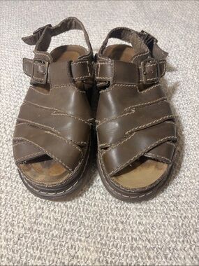 90s/Y2K Lower East Side Brown fisherman sandals with chunky sole size 7.5